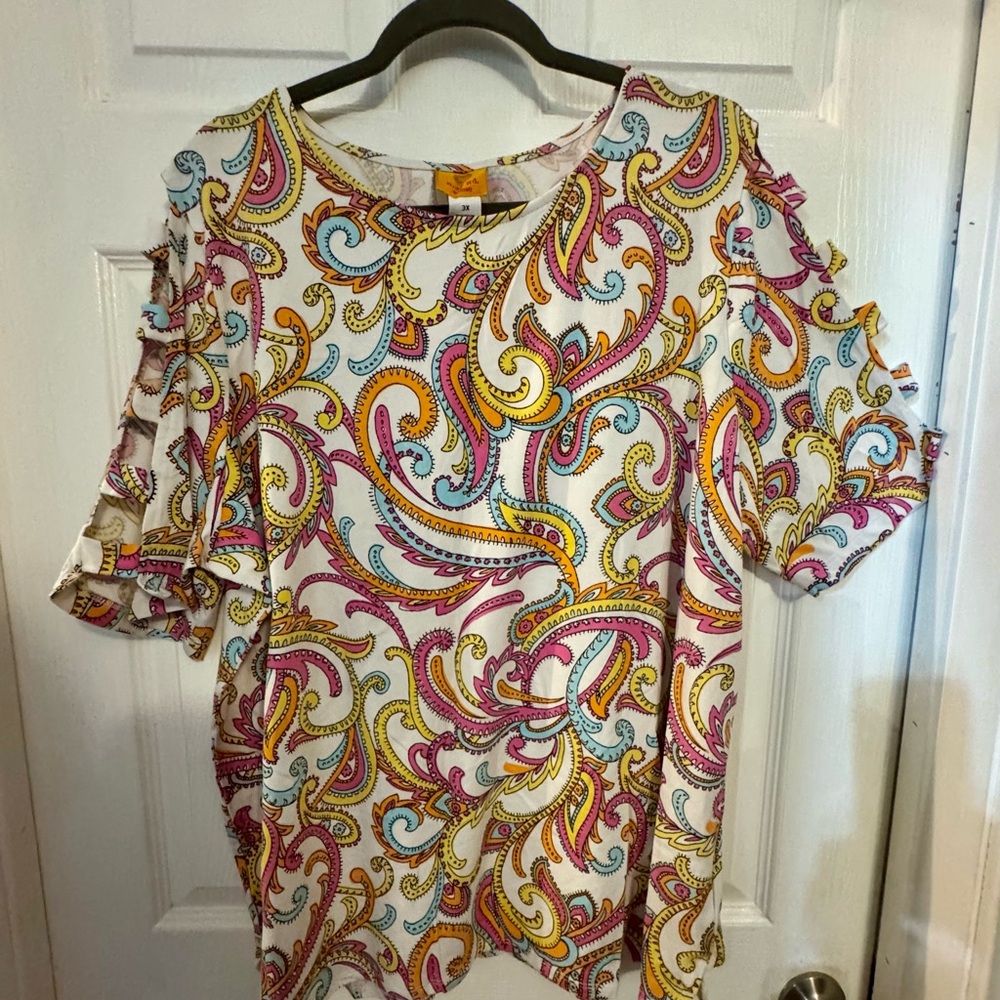 Ruby Rd. Colorful Paisley Blouse